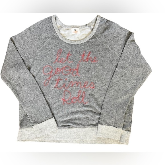 Sundry “Let The Good Times Roll” Long Sleve Sweatshirt - Picture 2 of 10
